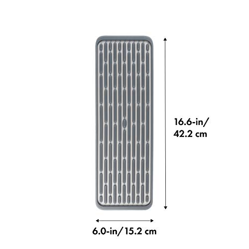 OXO 1372100 Good Grips Silicone Stemware Drying Mat, Gray - size: 6" x 16.6"
