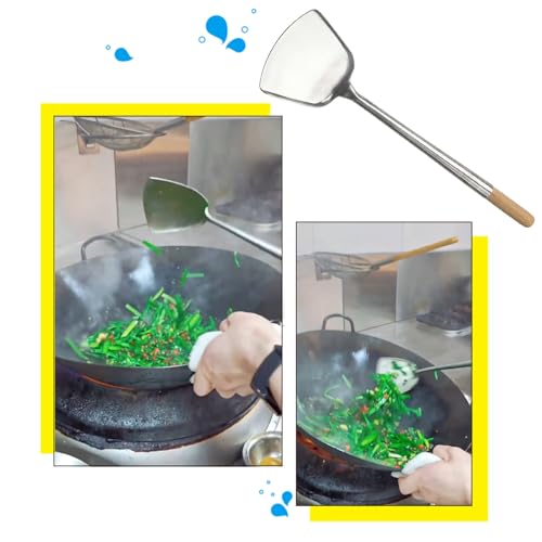 Sunrise Commercial Grade Wok Spatula/Ladle (#L Shovel (18.75"L)) - size: #L Shovel (18.75"L)