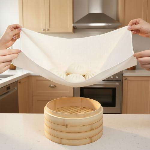 5 Pcs Straining Cloth, 23x23 Inch Cheesecloth for Cooking Steamer Cloth Reusable Cotton Cheesecloth Cooking, Canning, Steaming, Food Filter Cloths, Nut Milk, Cheese Making
