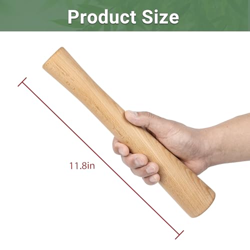 Sauerkraut Pounder for Mason Jars - Wooden Fermenting Supplies - Vegetable Fermentation Tamper for Sauerkraut Crocks with Scale Marks