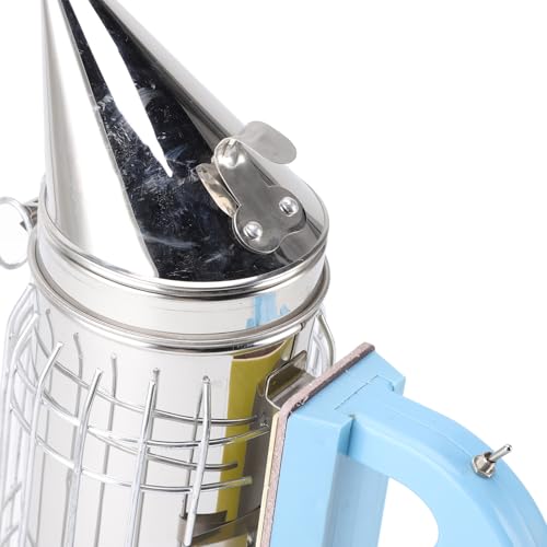 Electric Beehive Smoker, Stainless Steel Beekeeping Equipment with Plastic Handle and Large Fuel Chamber, for Beekeeper Apiculture and Inspection