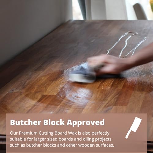 Specialist Cutting Board Wax by the Block & Board Company | Food Grade Finishing Wax for Wood, & Butcher Block, Countertop and Utensils | Preserves Wood | Food Grade Cleaning Solution | 8.5oz/250ml - size: Wax