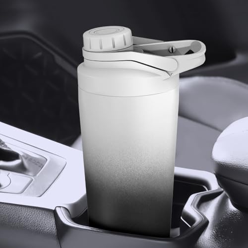 Stainless Steel Shaker Bottle with Noise-Free Design - Patented 24 oz Insulated Metal Shakers Bottles Cup for Protein Mixes and Pre Workout 100% Leak Proof (Day Night) - color: Day Night