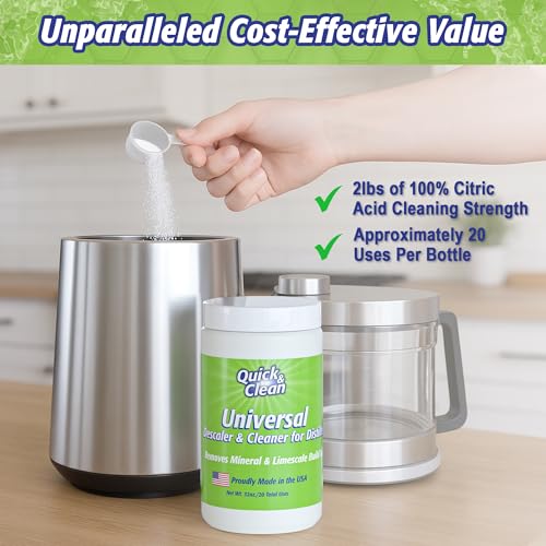 Quick & Clean Universal Descaler - 2lbs - Made in the USA - Granule Descaling Powder for Distilling Machines & More - Removes Mineral & Limescale Build Up