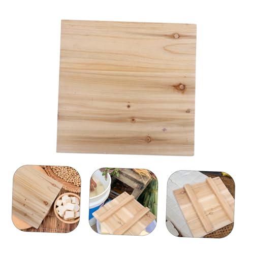 DECHOUS Wooden Tofu Press Board: Cheese Press Mold Board Tofu Cheese Making Mold Cover Plate for Homemade Soybean Curd Kitchen Tool