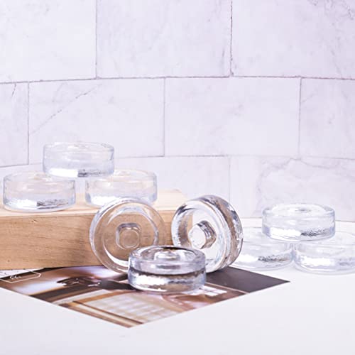 DOITOOL Fermenting Weights for Mason Jars - Glass Canning Weights with Easy Grip Handle Heavy Duty Wide Mouth Jar Lids for Pickling and Fermentation 2.75X2.75X0.98 Inch