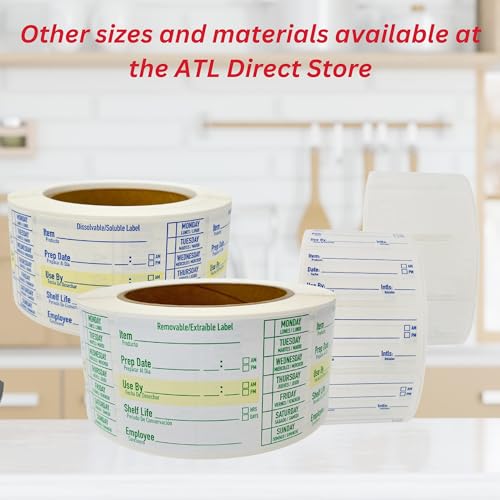 2x1 Dissolvable Food Labels (500, Red) - Writeable Material, Easy Removal, Restaurant Supplies, Kitchen Labels - color: Red, size: 500
