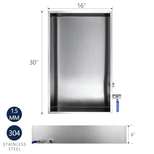 Marada Maple Syrup Evaporator Pan with Dual Interface Steam Table Pan,304 Stainless Jam Food Chafing for Home, Outdoor, Cooking (30"L x 16"W x 6"H) - size: 30x16x6 Inch (Pack of 1)