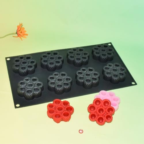 Cake Mold, Silicone Round Raspberry Molds for Mousse Cake, French Dessert, Candy, Soap, Resin Coaster, Non-Stick Baking Pan, Reusable Food Grade Silicone Mould (F_ Raspberry) - size: F_ Raspberry