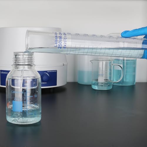 Labasics 4-Pack Borosilicate Glass 50 ml Heavy Wall Graduated Cylinder Measuring Cylinder - size: 50 ml