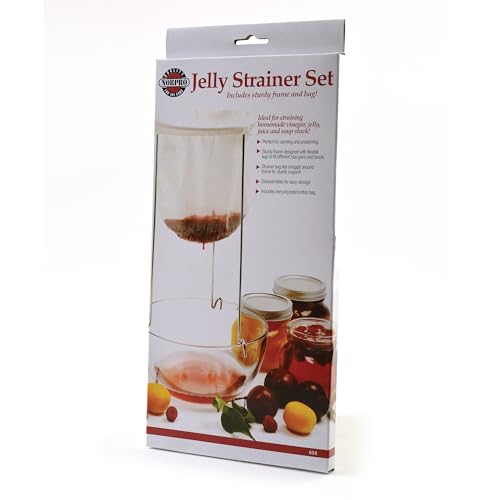 Norpro, White & Silver Strainer Stand, 12in/30.5cm high and 6.5in/16.5cm