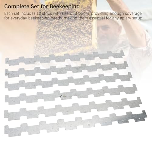 Tyenaza 10PCS Beehive Frame Spacers, Stainless Steel Nest Frame Card Strip Bee Box Spacing Tool for Beekeeping