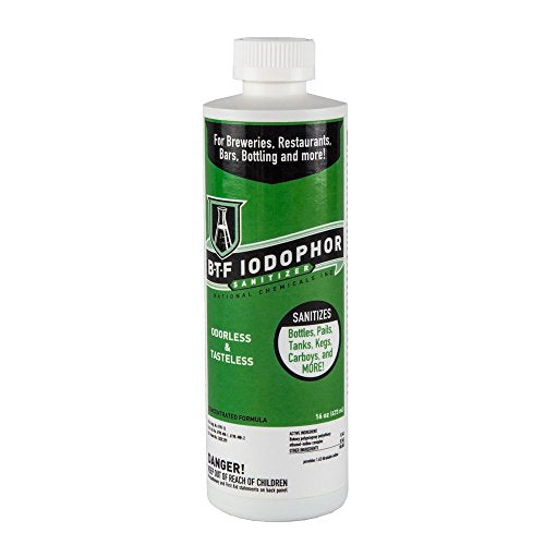 National Chemical BTF Iodophor Sanitizer Cleaner for Home Brew Kegs (16 Ounces)