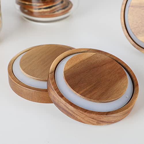 Glass Jar with Lid 3.54 Inch Wide, 34 OZ Airtight Food Storage Containers Glass Set for Coffee Beans| Sugars| Candy, 2 Pack - color: 34oz*2