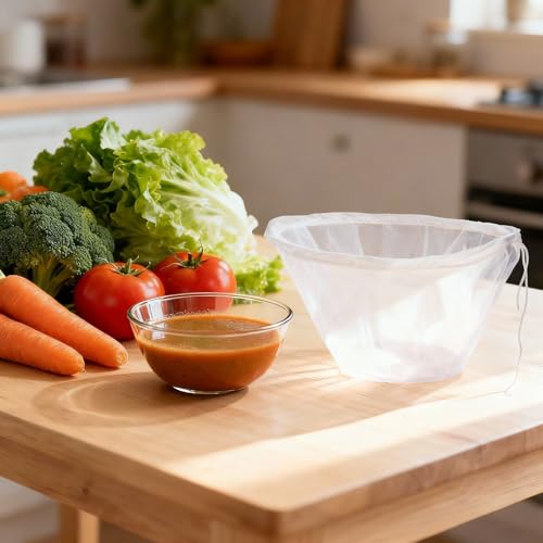 Cheese Cloth Bag for Straining, 5 Pack, Bowl-Shaped Fine Mesh Nylon Nut Milk Bag Reusable for Straining Almond/Oat/Soy Milk, Tea, Yogurt, Juice, Dumpling Fillings, Coffee, Flour (Small) - size: Small