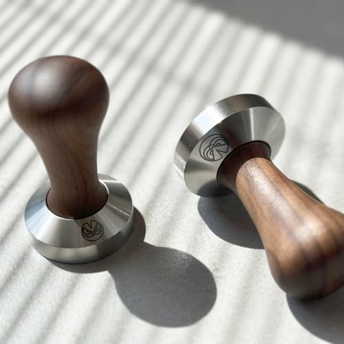 53.35mm Tamper designed to fit 54mm IMS Precision baskets. Wood handle and Food - Safe Stainless Steel base. Made in Italy