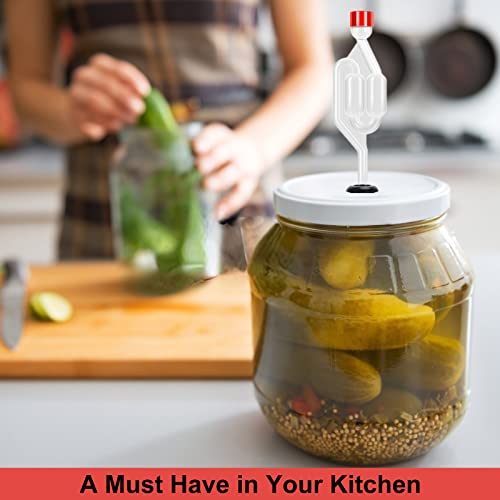 Airlocks for Fermenting, 5 Pack S Shape Fermentation Airlock High Transparency Air lock for Fermenting with 10pcs Airlock Grommets Drilled 3/8’’ Hole for Fermentation Bucket Fermenter Mason Jar