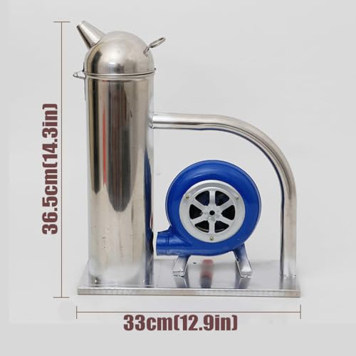 Premium Stainless Steel Beehive Smoker with Heat Protection Cage, Hand Crank Beekeeping Smoker, Safe Calming Tool for Beginner & Professional Beekeepers