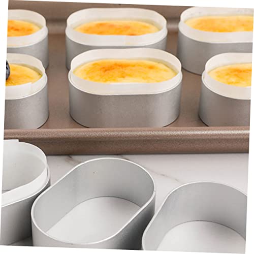 SHOWERORO 10pcs Stainless Steel Cheese for Baking Cake Chocolate and Desserts Creative Tool for Home and Easy Demoulding and Cleaning - color: Silver