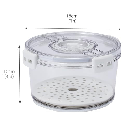 Cheese Container for Refrigerator,Cheese Keeper with Airtight Lid and Time Recording,Cream Block Shredded Cheeses Storage Box,Sliced,Grated,circle Cheddar Cheeses Box for Fridge,kitchen