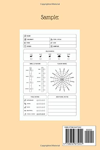 Cheese Tasting Journal: Dairy Log Book Cheesemaking Record Notebook & Diary Logbook for Tracking & Recording Your Cheese Tasting Adventures - Cheese Tasting Gifts for Cheese and Wine Lovers
