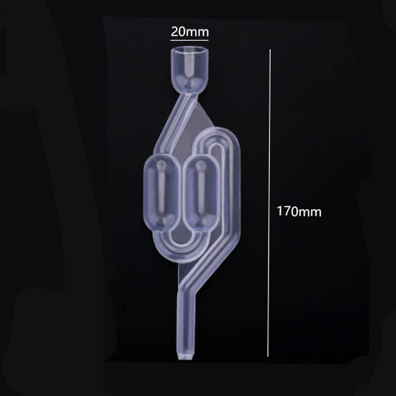 Ximimark 2Pcs S-Shape Air Lock Twin Bubble Grommet Homebrew Beer Fermentation Wine Making Ware -A5-7803x17