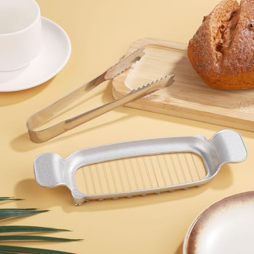 Butter & Cheese Slicer - 304 Stainless Steel Multifunctional Kitchen Tool for Block Butter, Cheese & Fruit - style: Butter Slicer+Cheese Tong