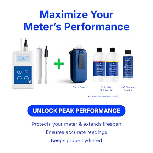 Bluelab Combo Meter for pH, Temperature & Conductivity in Water - Easy Calibration, Digital EC/TDS/PPM Tester for Hydroponics & Indoor Plants (METCOM) - style: pH/EC/Temp Meter in Hydroponic Solutions