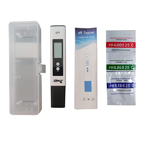 Digital PH Meter - High Accuracy Digital Water Quality Tester with 0-14 PH Measurement Range for Household Drinking, Pool and Aquarium with ATC - style: pH meter