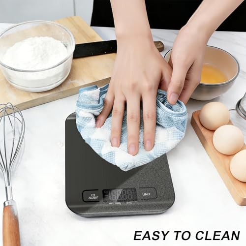Food Scale, 11lb Kitchen Scale with 6 Units Tare Function & LCD Display, 0.05oz/1g Stainless Steel Digital Food Scale Grams and Ounces for Baking, Cooking, Dieting and Meal Prep (Black) - color: Black