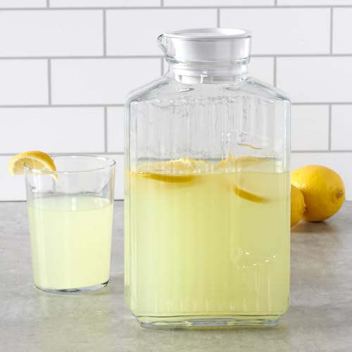 Anchor Hocking 2 Quart Bistro Pitcher with Lid, Pack of Two - size: 2 Quart, Set of 2