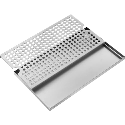 VEVOR Beer Drip Tray, 304 Stainless Steel Kegerator Drip Trays with 4 Non-Slip Rubber Pads and Detachable Cover, Heat/Cold Resistant Beer Tower Drip Pan for Bar Restaurant Coffee Shop Home - style: Beer Drip Tray