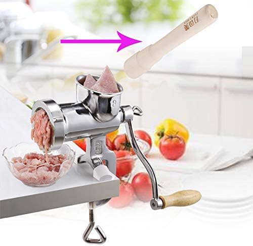 8.25inch Medium Diameter Wood Stomper Pusher for Meat Grinder Mincer (Wood Pusher)