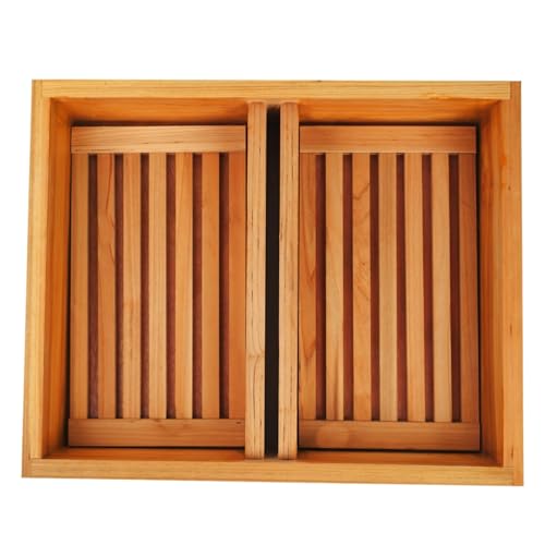 Bee Hive Top Feeder W/Floats 10 Frame Dipped in Beeswax Bee Feeder for Beekeeping Bee Feeding Tools-1 Pack - size: 1 pack 10 frame