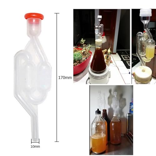 2 Pack Clear One-Way Brewing Valves S-Shaped Airlock for Brewing Wine, Beer, Pickles, Set of 2