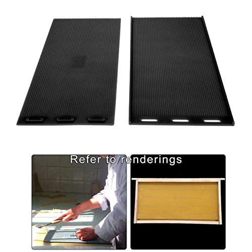 2pcs Sheets Natural Beeswax Candle Making Bee Wax Honeycomb Beekeeping Nest Box Foundation Raising Tools - Highly Recommended by Bee Farmers, Perfect for DIY - Black - color: Black