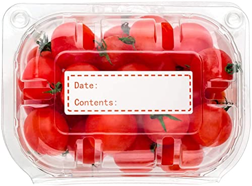 320pcs Removable Freezer Labels, 1 x 3 Inch Food Storage Stickers, Refrigerator Freezer Paper Label Easy Clean Leaves No Residue, Red - color: Red