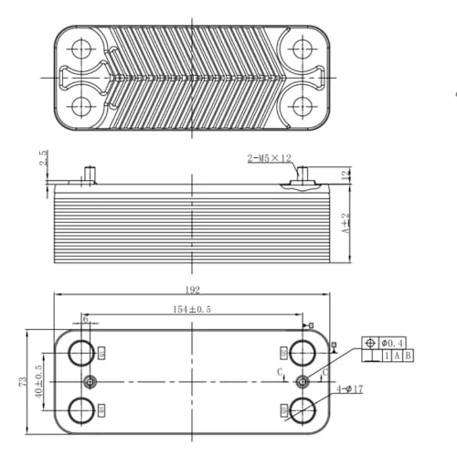 12 Plate Heat Exchanger Beer Wort Chiller Cooler 304 Stainless Steel for Cooling Counterflow Chiller Water Heating