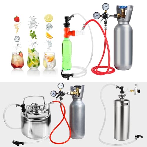 MRbrew 5 FT Ball Lock Beer Line Assembly Kit, 3/16" Liquid Line with Picnic Tap Faucet PVC Brewing Tubing Ball Lock Quick Disconnect for Cornelius Keg Beer Dispenser Soda Dispensing