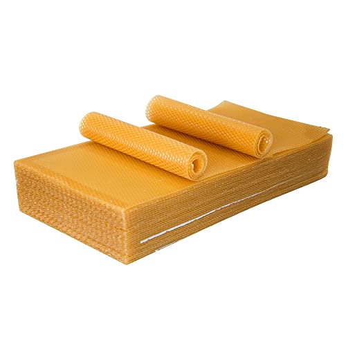 30pcs Beeswax Sheets, Bee Hive Foundation Sheets, Beehive Wax Foundation Sheets, Beeswax Honeycomb Sheets for Beekeeping Candle Making - size: 30pcs