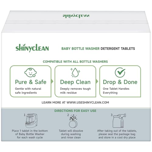 Bottle Washer Detergent Tablets, Fits All Machines, 360 count | Baby-safe, deep cleaning, chlorine & fragrance free, no residue, compatible with Momcozy & Baby Brezza Pro and all brands - size: 360 Count (Pack of 1)