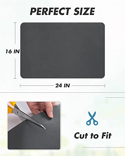 AMOAMI-Coffee Mat Hide Stain Rubber Backed Absorbent Dish Drying Mat for Kitchen Counter-Coffee Bar Accessories Fit Under Coffee Maker, Espresso Machine, Pot, Dish Rack,16"x24" Dark Grey - size: 16"X24"