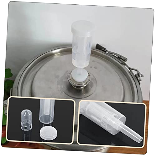 Generic 3Sets One Way Valves for Homemade Wine Fermentation Food Grade Plugs Included for Brewing and Secondary Fermentation Compatible with Fermenting Jugs and Wide