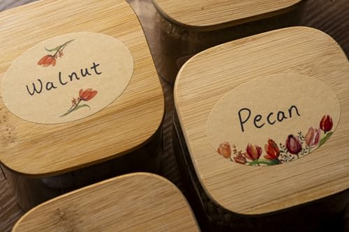 MONEST (500pc/Roll) 2" Stickers for Jars and Lids | Pantry, Mason Jar, Canning, Spice, and Bottle Labels (Red Tulip 2x3) - color: Red Tulip 2x3