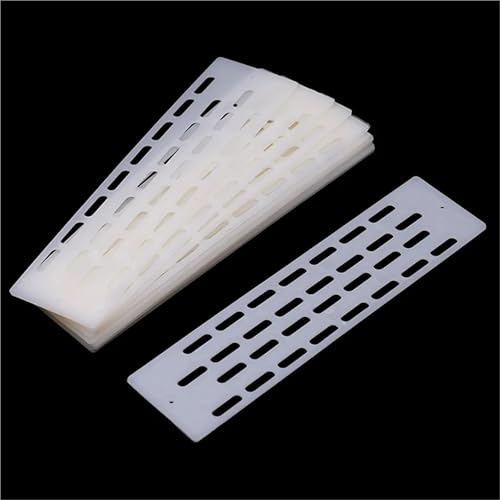 Bee hive Entrance Reducer 100pcs Bee Queen Prevent Escape Tablets White Plastic Hive Anti Escape Spacer Frame Nest Door Plate Profession Beekeeping Tools White for Swarm Trap Hive Trap