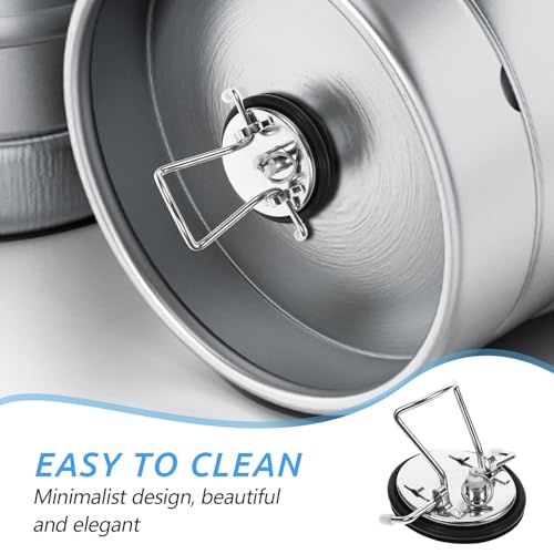 BESPORTBLE Universal Stainless Steel Beverage Keg Lid Metal Storage Keg Cover for Soda and Beer Buckets Suitable for Home Brewing and Beverage Fermentation