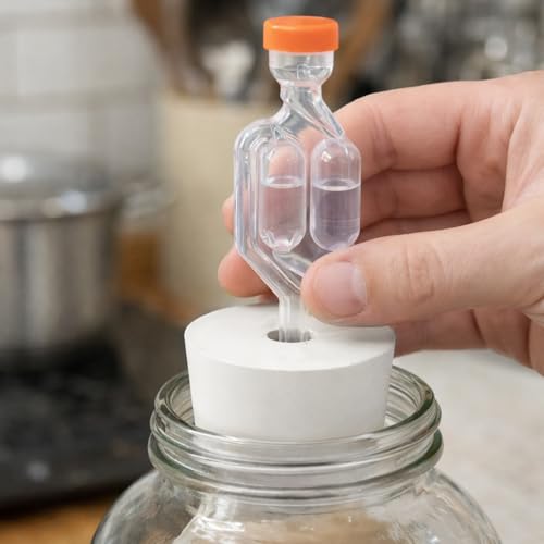 6 Pcs #10 Drilled Rubber Stopper Solid Carboy Bung with Hole Durable Rubber Wine Stoppers for Use with Fermentation Airlock Tapered Bung for Corking Home Brewing Glass Carboys
