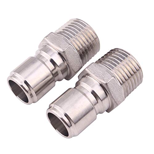 DERNORD Stainless Steel Male Quick Disconnect MPT 1/2" Homebrewing Connector Sanitary Fitting Pack of 2 - size: Female