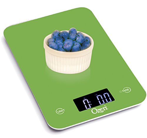 Ozeri Touch Professional Tempered Glass Digital Kitchen Scale, Lime Green - color: Green