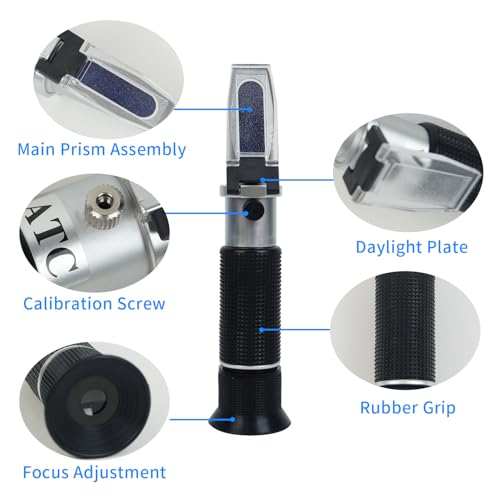 0-80% Brix Meter Refractometer,brix Meter,Refractometer Sugar, Refractometer,brix Refractometer for Measuring Sugar Content in Fruit,Maple Syrup and Other Sugary Drink - size: 0-80% Brix Meter